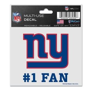 New York Giants Wincraft NFL #1 Fan Logo Decal