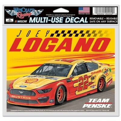 Joey Logano 2019 Wincraft #22 Pennzoil/Shell 4.5x5.5 Multi Use Decal