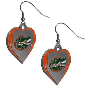 Florida Gators NCAA Heart Dangle Earrings
