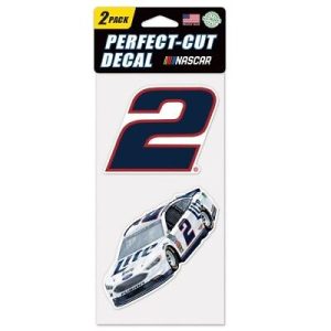 Brad Keselowski 2018 Wincraft #2 Miller Lite 4x8 2pc Decal Set