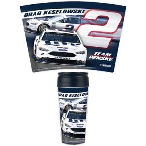 Brad Keselowski 2018 Wincraft #2 Miller Lite 16oz Contour Travel Mug