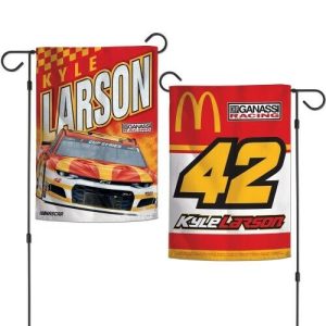 Kyle Larson Wincraft 2020 #42 McDonald's Double Sided 12x18 Garden Flag