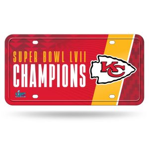 Kansas City Chiefs NFL SB LVII Champions Metal License Plate Tag