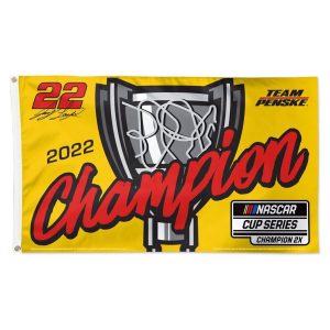 Joey Logano 2022 Wincraft #22 NASCAR Cup Series 2X Champion 3x5 Deluxe Flag