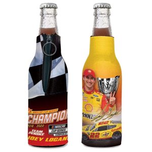 Joey Logano 2022 Wincraft #22 NASCAR Cup Series 2X Champion 12oz Bottle Cooler