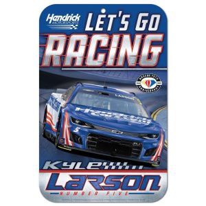 Kyle Larson 2023 Wincraft #5 Hendrickcars.com Let's Go Racing 11x17 Sign