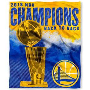 Golden State Warriors 50x60 Silk Touch Throw Blanket NBA Back to Back Champions