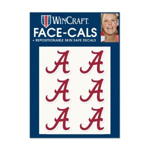 Alabama Crimson Tide Wincraft NCAA Repositionable Skin Safe Face Decals