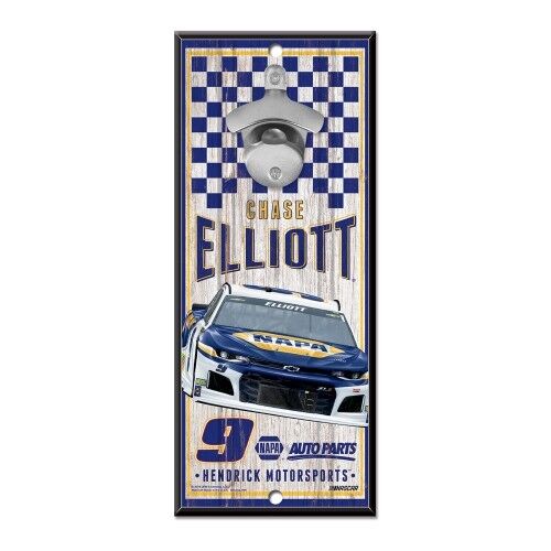 Chase Elliott Wincraft NASCAR #9 NAPA Bottle Opener 5"x11" Wood Sign