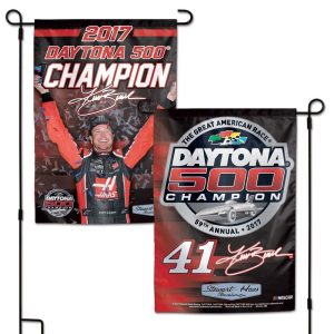 Kurt Busch Wincraft 2017 #41 Daytona 500 Winner Double Sided 12x18 Garden Flag