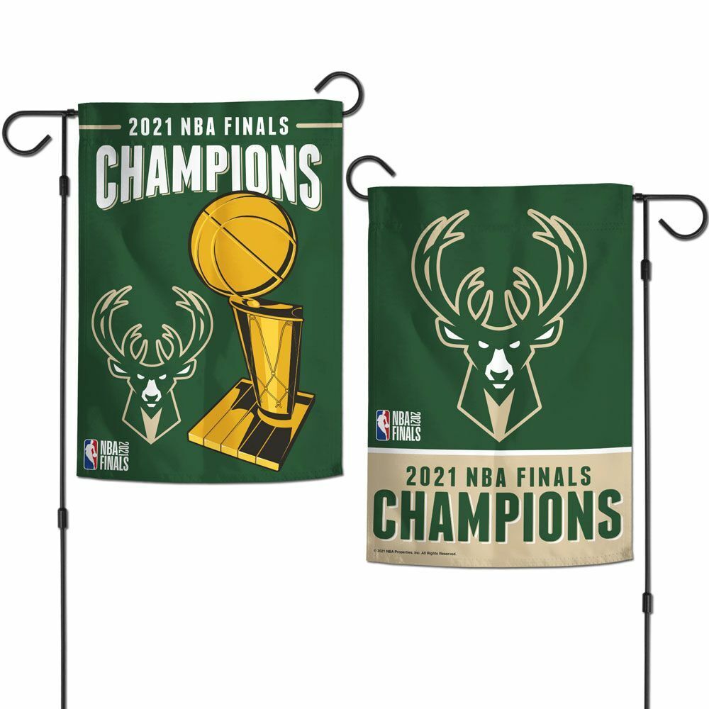 Milwaukee Bucks Wincraft 2021 NBA CHAMPIONS 12x18 Double Sided Garden Flag