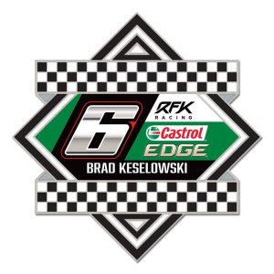 Brad Keselowski 2022 Wincraft #6 Castrol Edge Checkered Pin