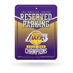 Los Angeles Lakers NBA 8.5x11 World Champions Metal Sign