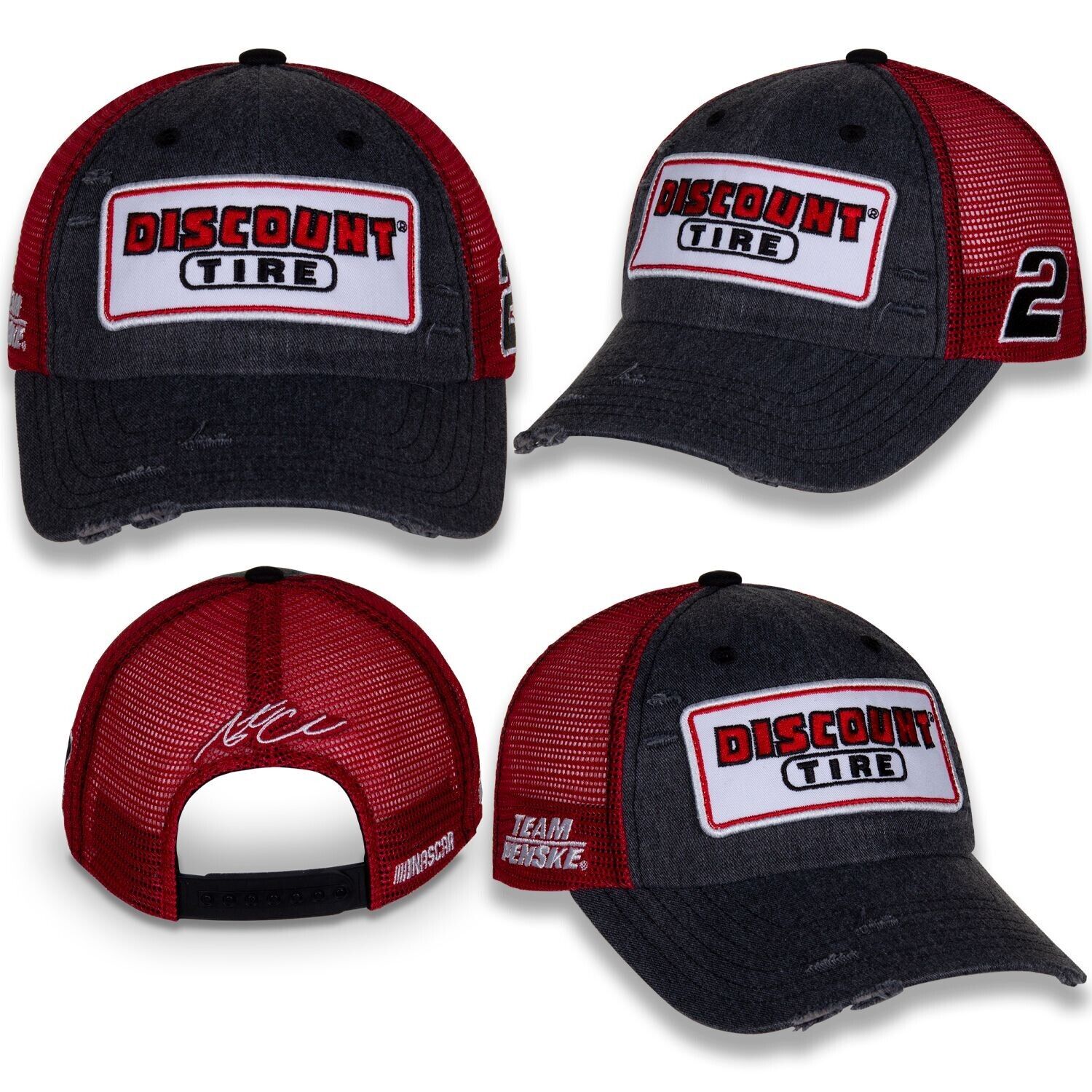 Austin Cindric 2023 Checkered Flag Sports #2 Discount Tire Vintage Patch Hat