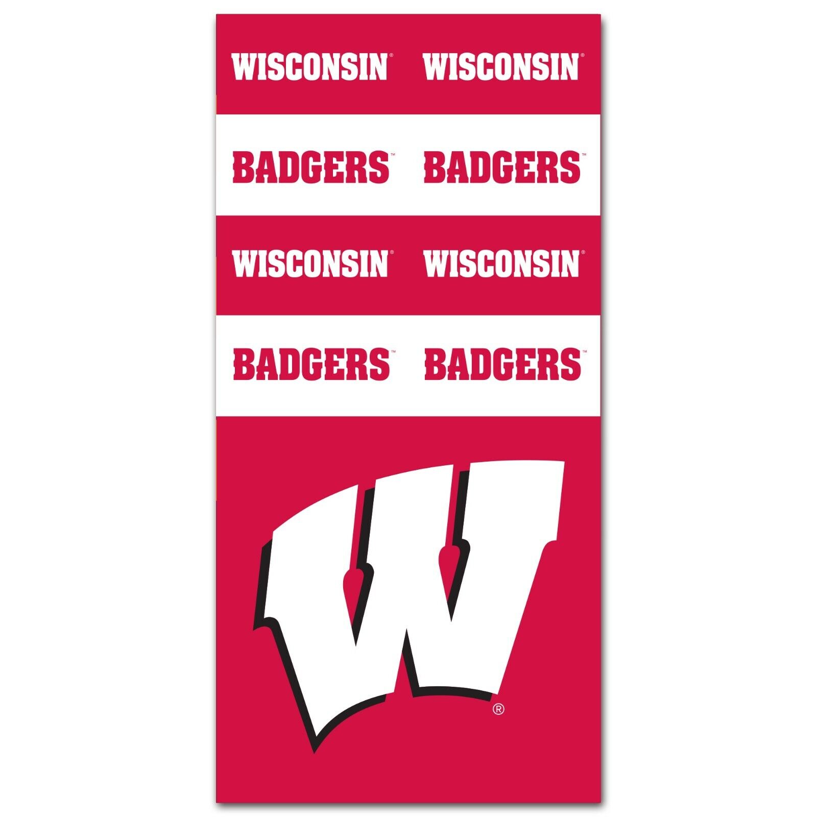 Wisconsin Badgers NCAA Superdana Neck Gaiter Scarf/Face Mask "