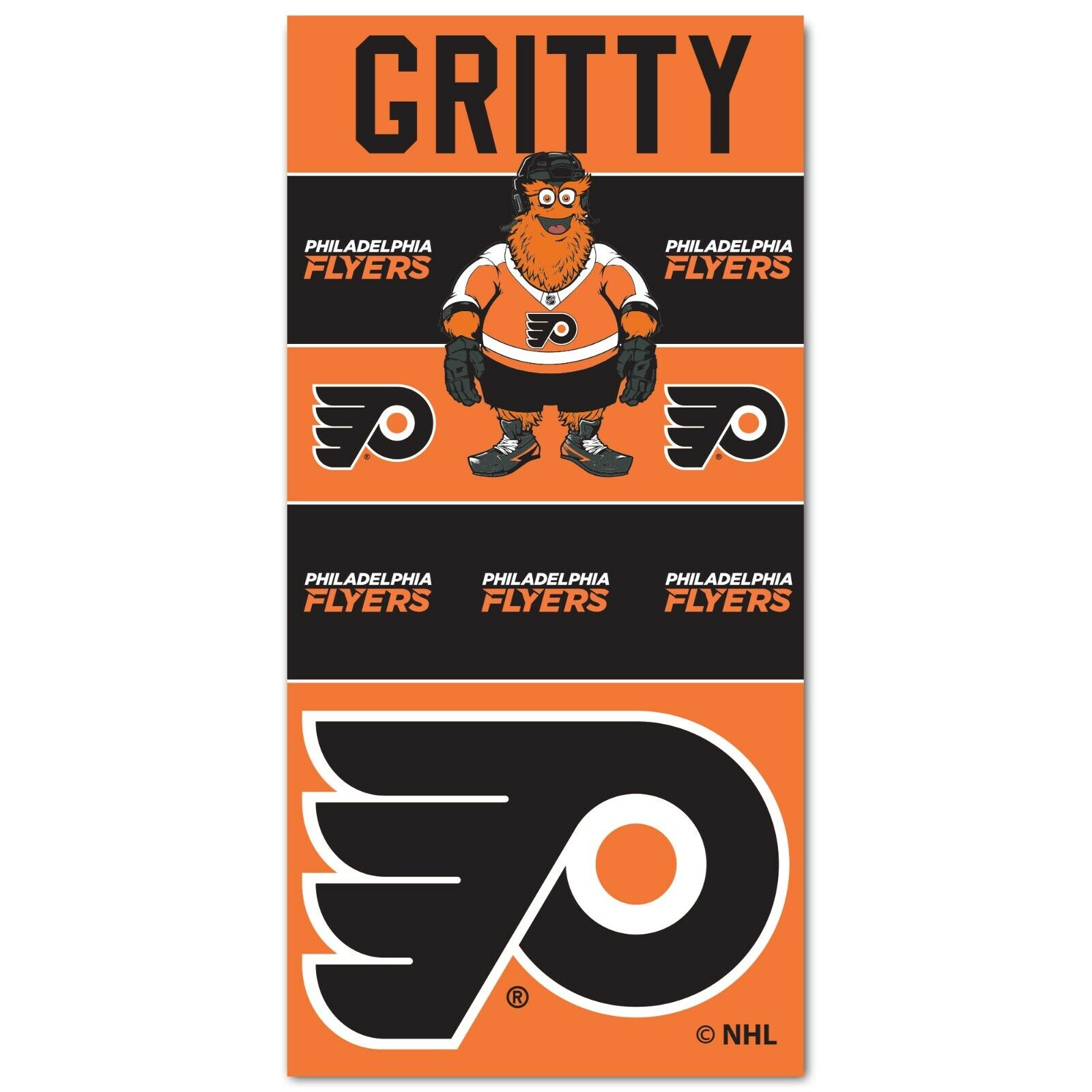 Philadelphia Flyers GRITTY NHL Superdana Neck Gaiter Scarf/Face Mask