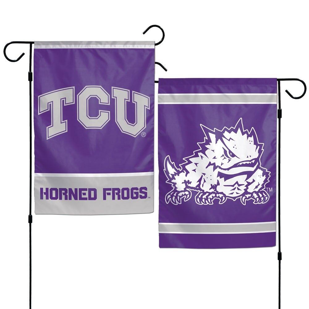 TCU Horned Frogs NCAA Wincraft Double Sided 12x18 Garden Flag