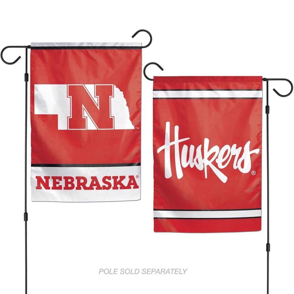 Nebraska Cornhuskers NCAA Wincraft Double Sided 12x18 Garden Flag