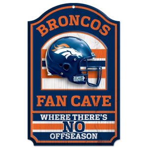 Denver Broncos Wincraft NFL 11x17 Wooden Fan Cave Sign