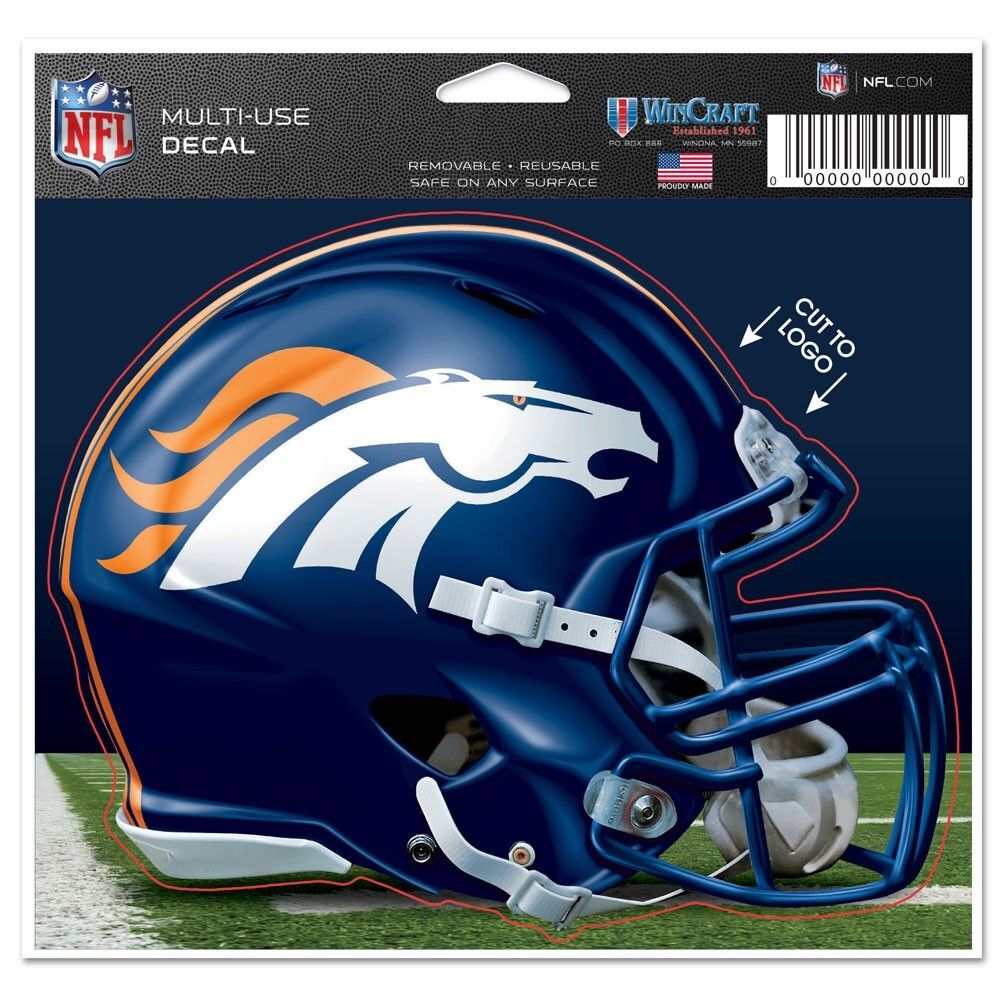 Denver Broncos Wincraft NFL Helmet 4.5" x 5.75" Multi Use Decal