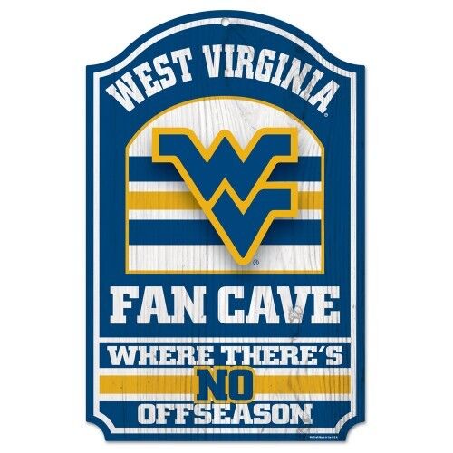 West Virginia Mountaineers Wincraft NCAA 11x17 Wooden Fan Cave Sign