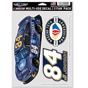 Jimmie Johnson 2023 Wincraft #84 Carvana Multi Use Decal Sheet(3Pc)