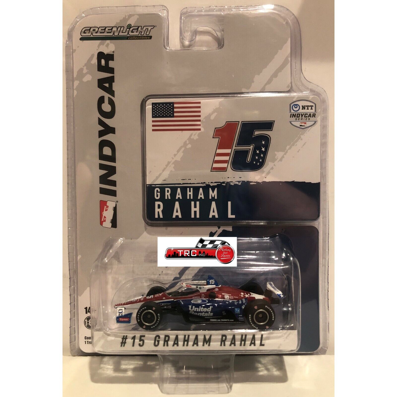 Graham Rahal 2021 11511 Greenlight 1/64 #15 United Rentals Indy Car