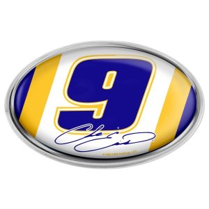 Chase Elliott 2023 Wincraft #9 Chrome Metal Domed Emblem