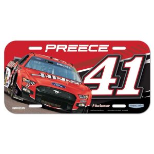 Ryan Preece 2023 Wincraft #41 Haastooling.com Officially licensed 6"x12" License Plates made of durable plastic (Poly). Made in USA.