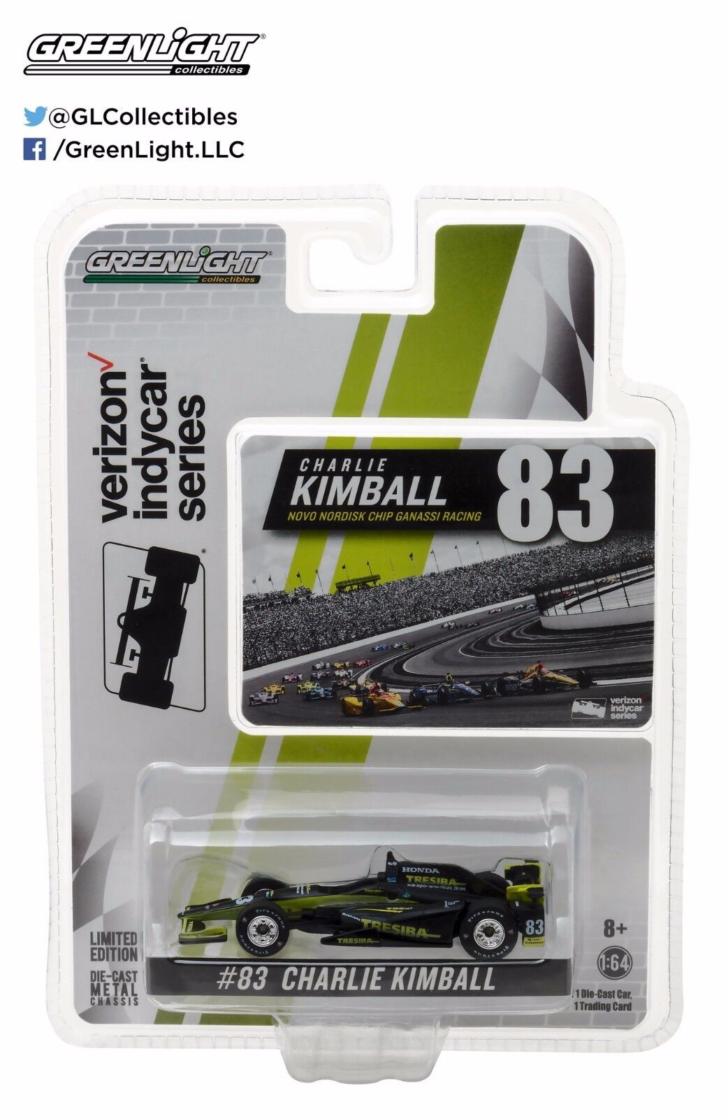 Charlie Kimball Greenlight 1/64 #83 Tresiba IZOD Indy Car IN STOCK