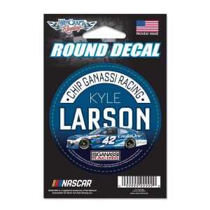 Kyle Larson 2018 Wincraft #42 Credit One Round Decal 3"