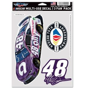 Alex Bowman 2023 Wincraft #48 Ally Multi Use Decal Sheet(3Pk)