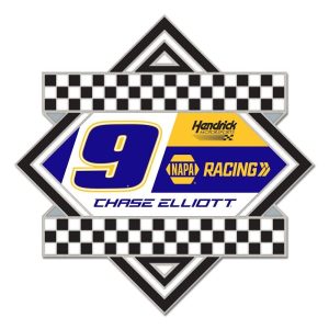 Chase Elliott 2023 Wincraft #9 NAPA Auto Parts/HMS Checkered Pin