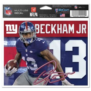 New York Giants Wincraft NFL Odell Beckham Jr 4.5" x 5.75" Multi Use Decal