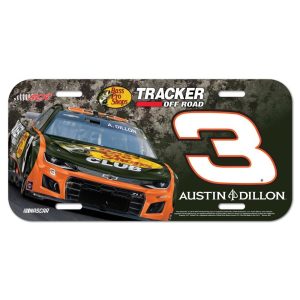 Austin Dillon 2023 Wincraft #3 Bass Pro Shops Poly License Plate