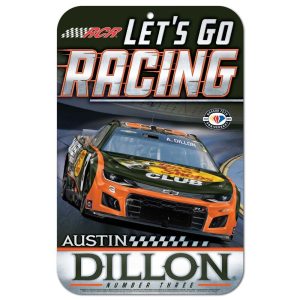 Austin Dillon 2023 Wincraft #3 Bass Pro Shops Let's Go Racing 11x17 Sign