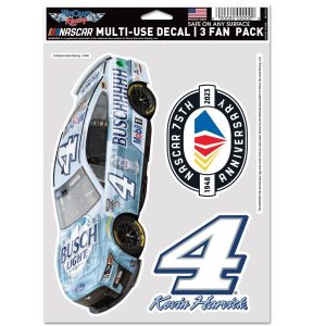 Kevin Harvick 2023 Wincraft #4 Busch Light Multi Use Decal Sheet(3Pk)