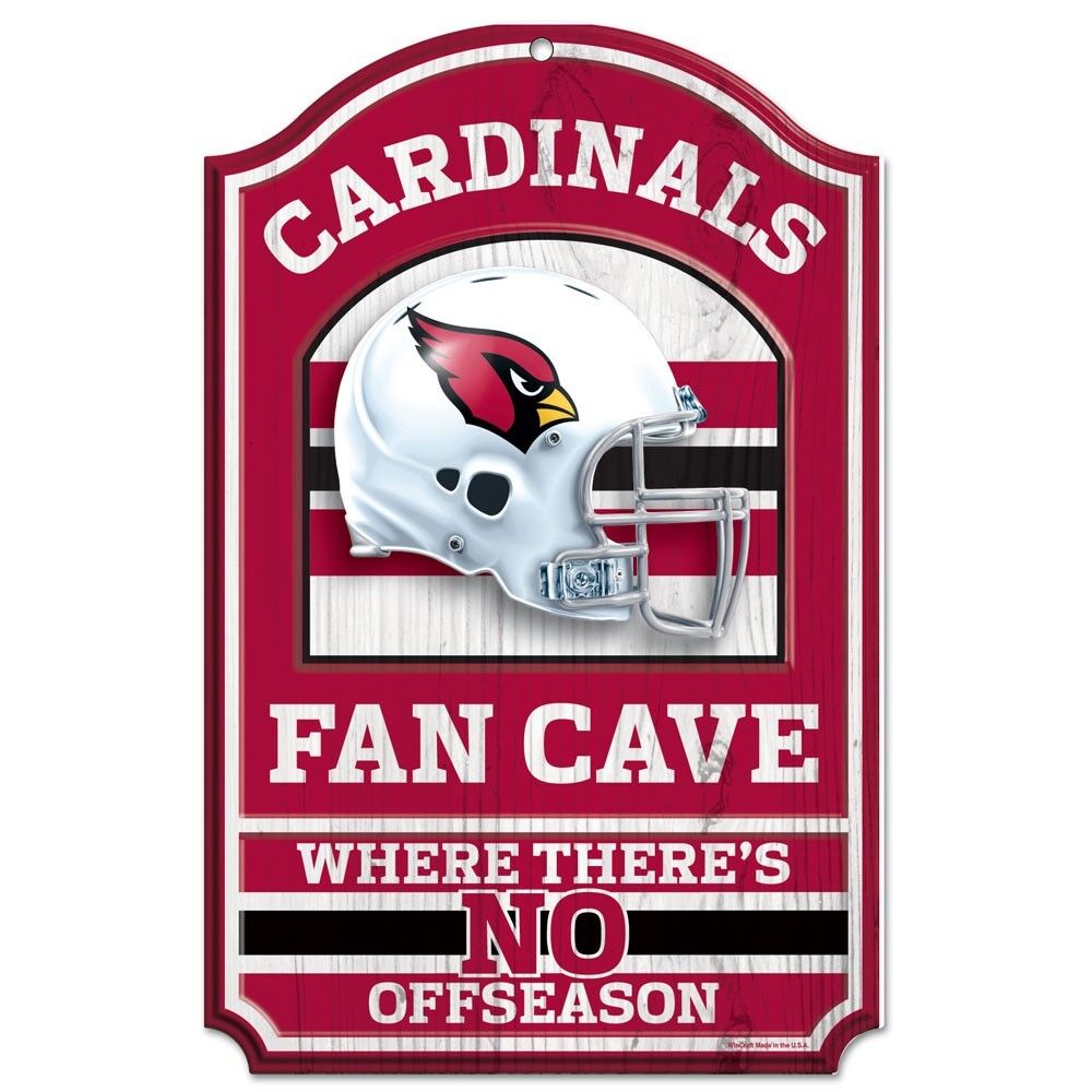 Arizona Cardinals Wincraft NFL 11x17 Wooden Fan Cave Sign