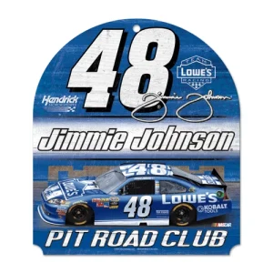 Jimmie Johnson Wincraft #48 Lowe's Pit Road Club 10x11 Wood Sign