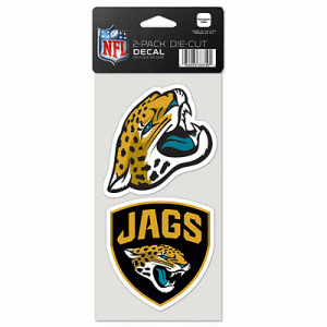 Jacksonville Jaguars Wincraft NFL 4x4 Decal Set 2 Pc