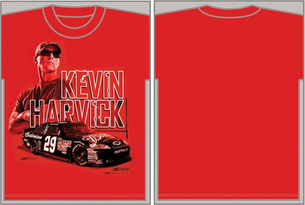 Kevin Harvick Chase Authentics #29 Budweiser Red Tee Large !