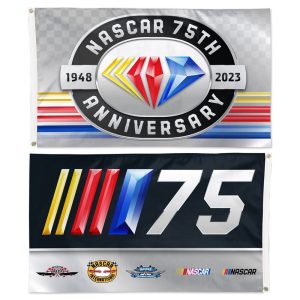 2023 Wincraft NASCAR 75th Anniversary 3' x 5' 2 Sided Flag