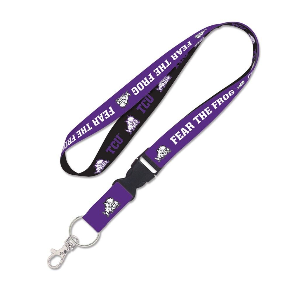 TCU Horned Frogs Fear the Frog Wincraft NCAA 1" Lanyard With Breakaway