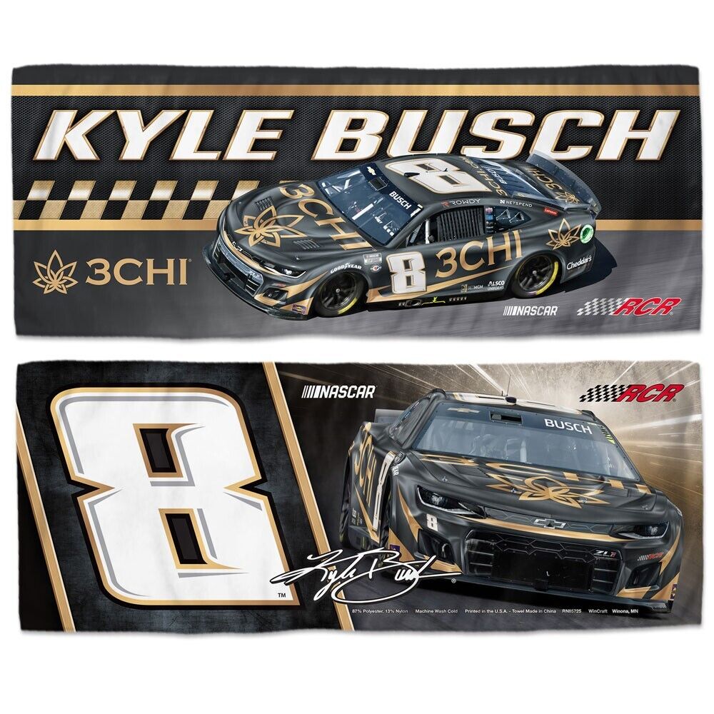 Kyle Busch 2023 Wincraft #8 3CHI 12x30 Cooling Towel