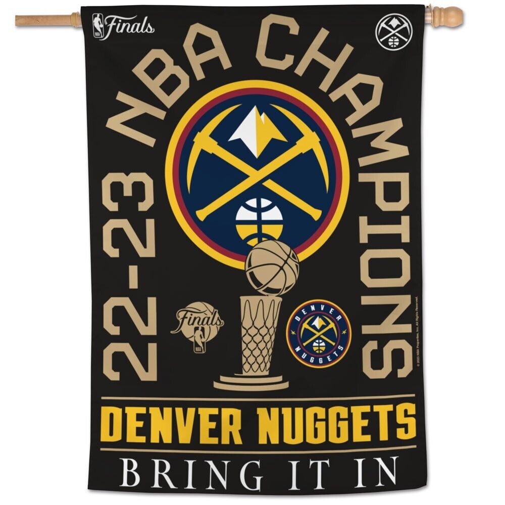 Denver Nuggets 2023 Wincraft NBA World Champions 28x40 Vertical Flag