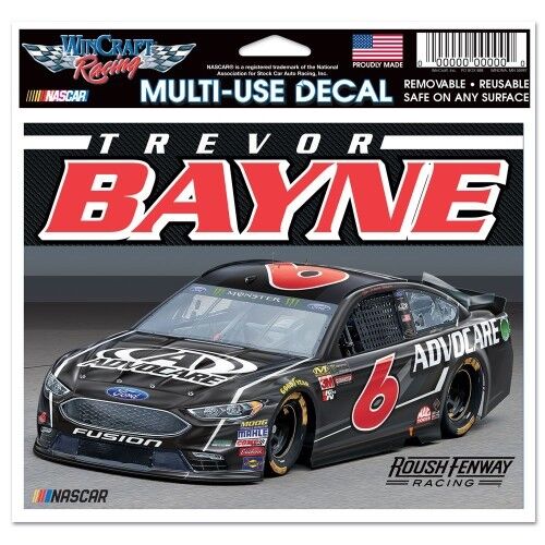 Trevor Bayne 2018 Wincraft #6 Advocare 4.5x5.5 Multi Use Decal