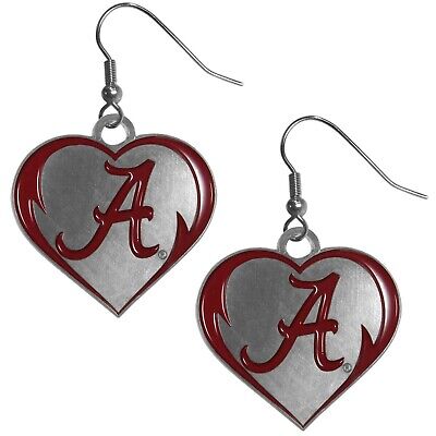 Alabama Crimson Tide NCAA Heart Dangle Earrings