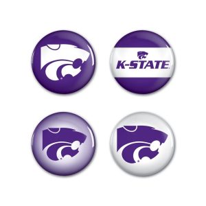 Kansas State Wildcats Wincraft NCAA Button Pins 4 Pack 1-1/4" Round