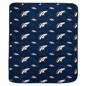 Denver Broncos NFL Pegasus 50"x60" Repeat Tonal Logo Soft Fleece Throw Blanket