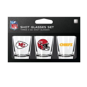 Kansas City Chiefs NFL 3pc 2oz Shot Glass Set